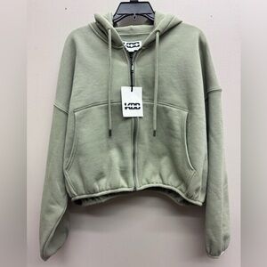 Hooded Zip-Up Sweatshirt - Green